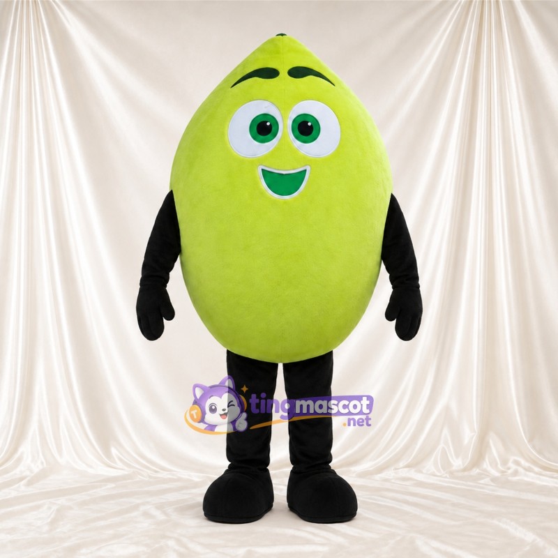 Green Lemon Mascot Costume Green Lemon Mascot Costume