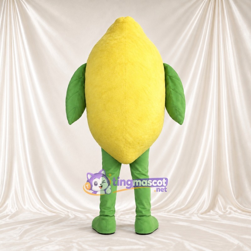Costume de mascotte Citron – jaune – Feuille (vert); Jambes (vert) Costume de mascotte Citron – jaune – Feuille (vert); Jambes (vert)