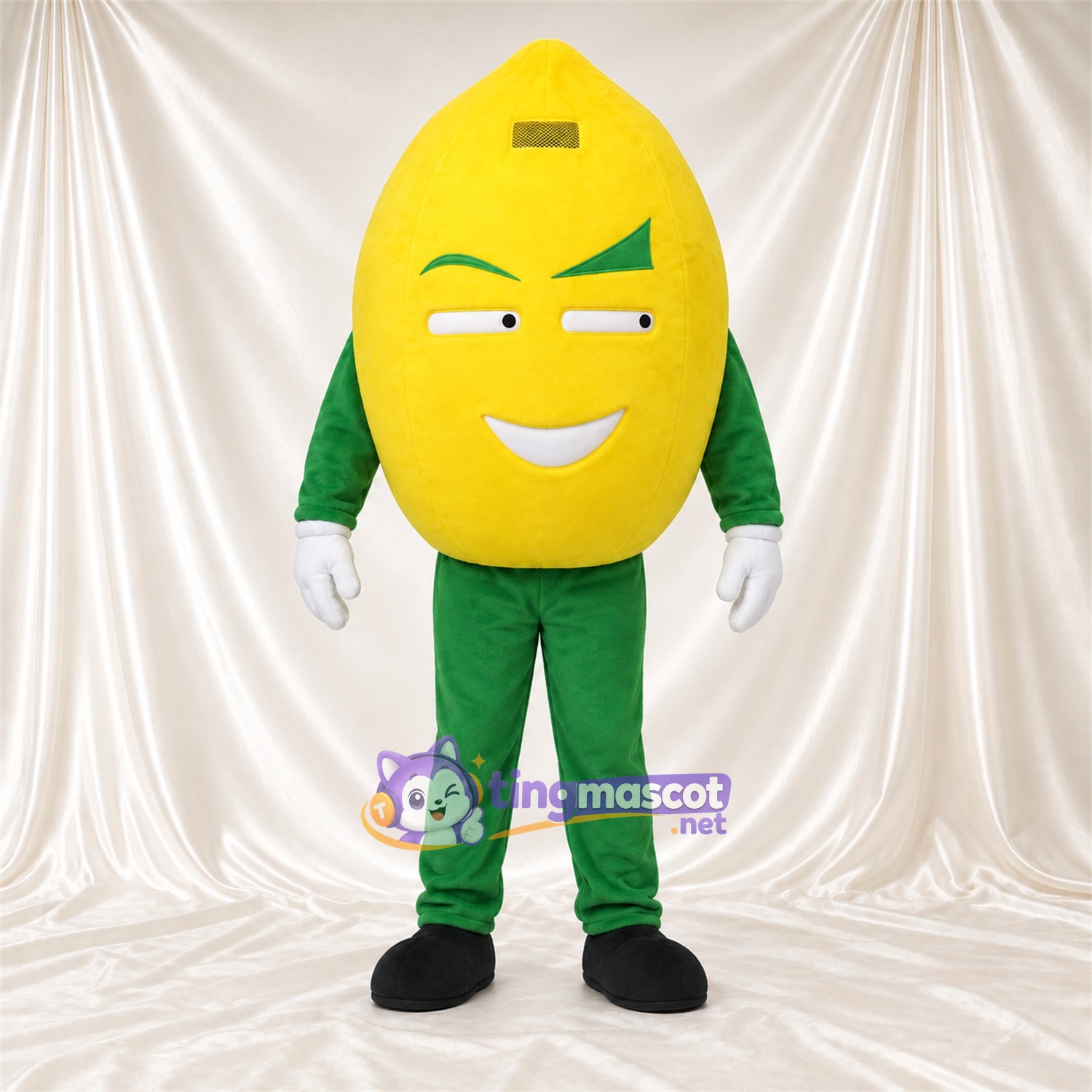 Costume de mascotte Citron – jaune – Jambes (vert) Costume de mascotte Citron – jaune – Jambes (vert)