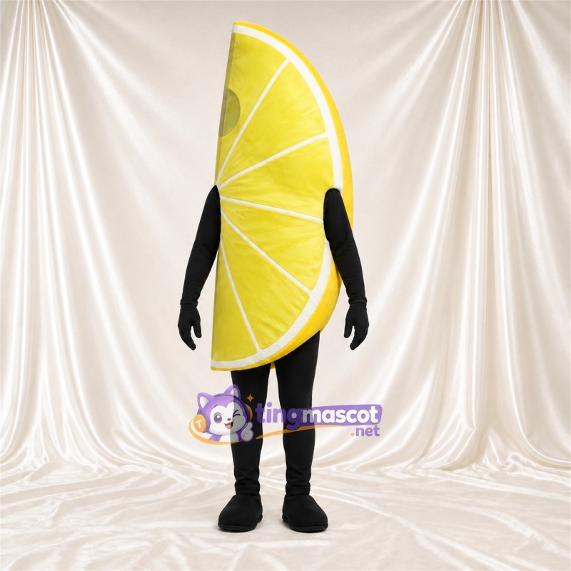Costume de mascotte Citron – jaune – Forme de quartier