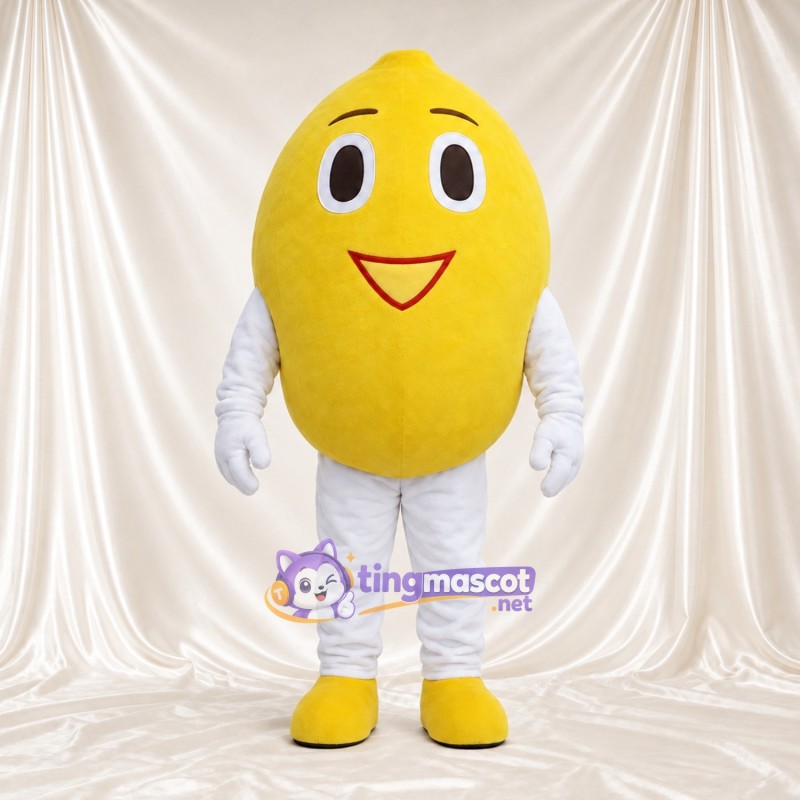 Costume de mascotte Citron – jaune – Gants (blanc); Bas des jambes (blanc)