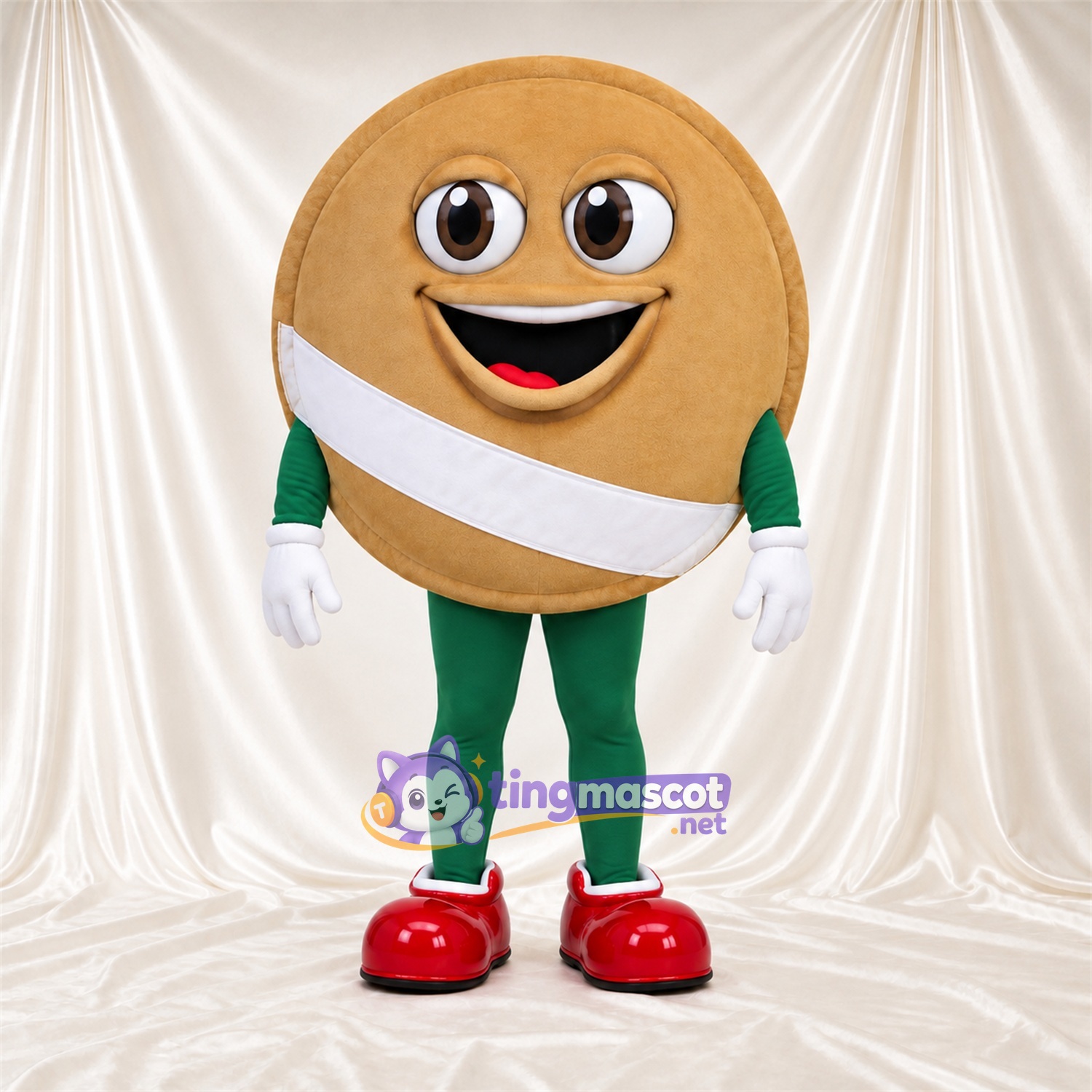Tan Sandwich Mascot Costume Tan Sandwich Mascot Costume