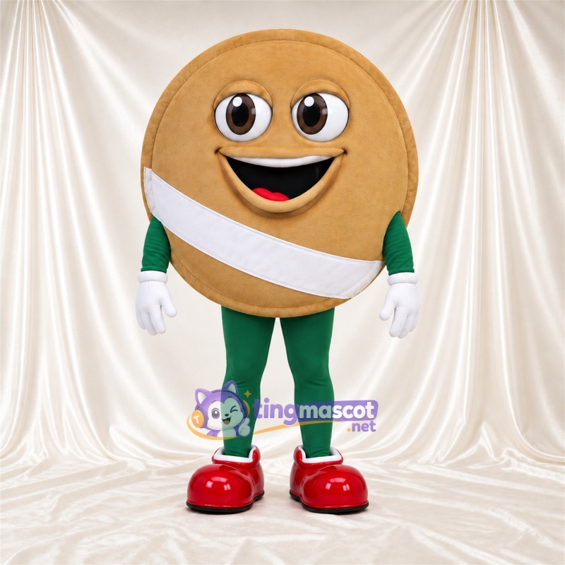 Tan Sandwich Mascot Costume Tan Sandwich Mascot Costume