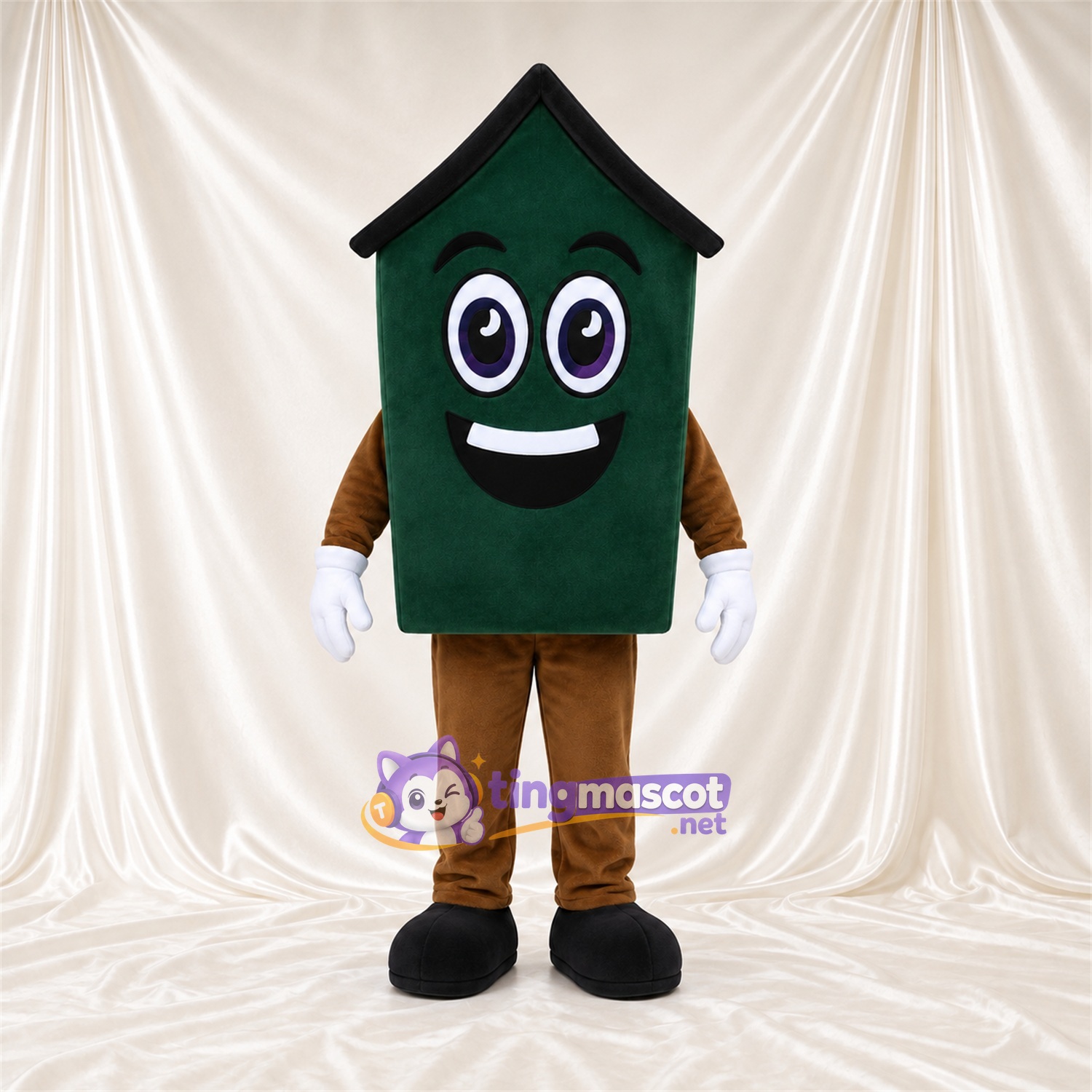 Green House Mascot Costume Green House Mascot Costume