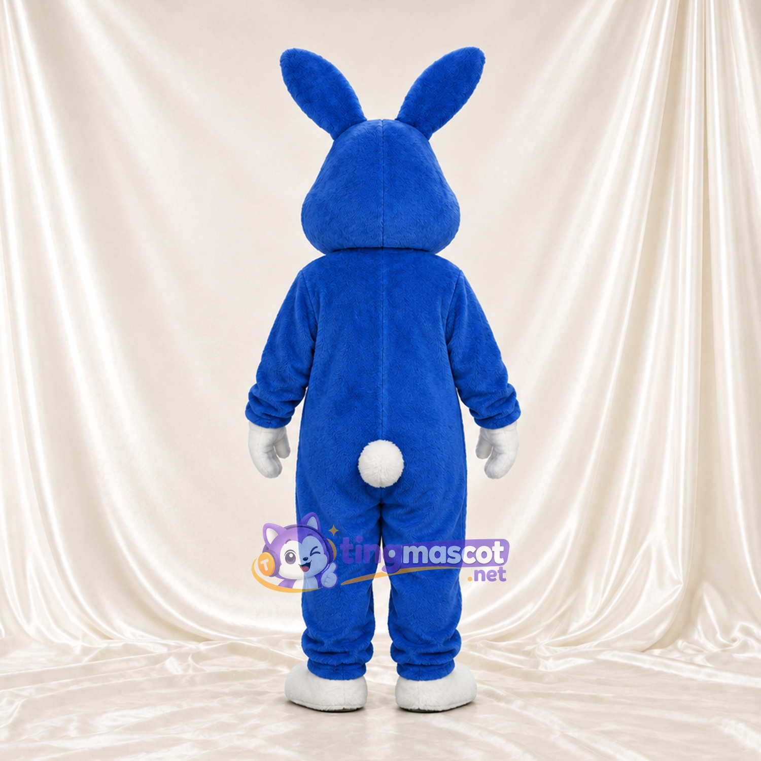 Blue Rabbit Mascot Costume - White Belly Blue Rabbit Mascot Costume - White Belly