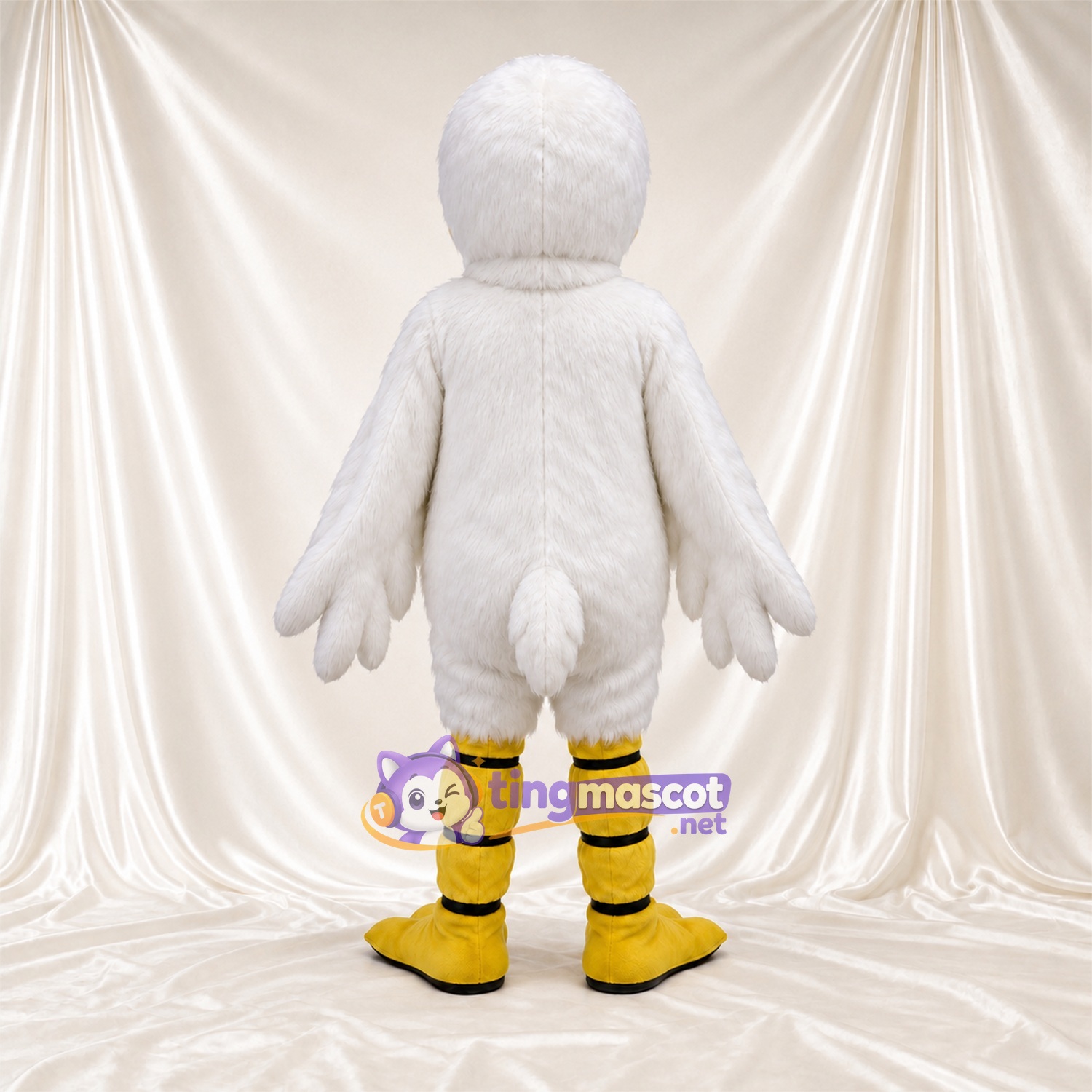Costume de mascotte Canard – blanc – Yeux (vert); Jambes (jaune) Costume de mascotte Canard – blanc – Yeux (vert); Jambes (jaune)