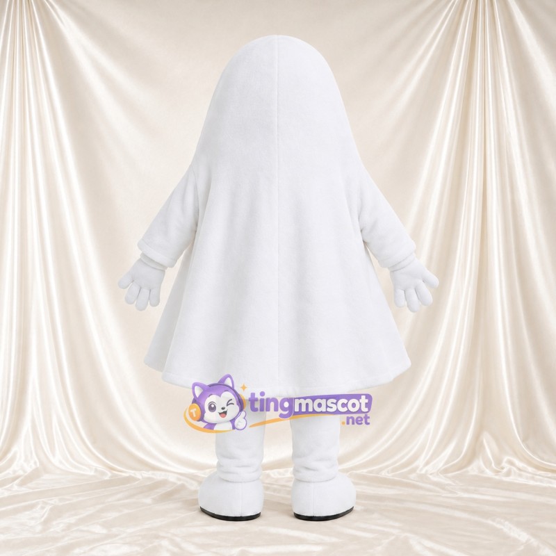 Costume de mascotte Fantôme – blanc – Pieds (blanc); Yeux (bleu) Costume de mascotte Fantôme – blanc – Pieds (blanc); Yeux (bleu)