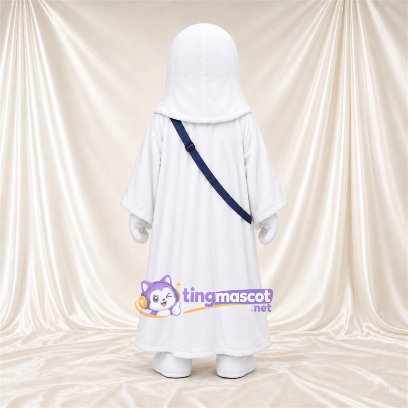 Maskottchenkostüm Geist – weiß – Umhängetasche (marineblau) Maskottchenkostüm Geist – weiß – Umhängetasche (marineblau)