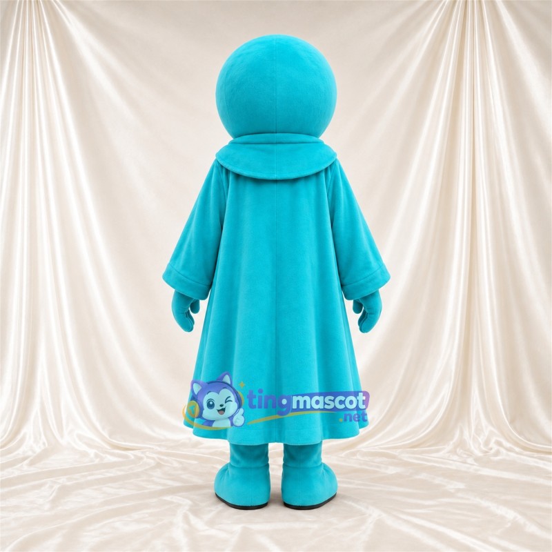 Blue Ghost Mascot Costume - Blue Coat Blue Ghost Mascot Costume - Blue Coat