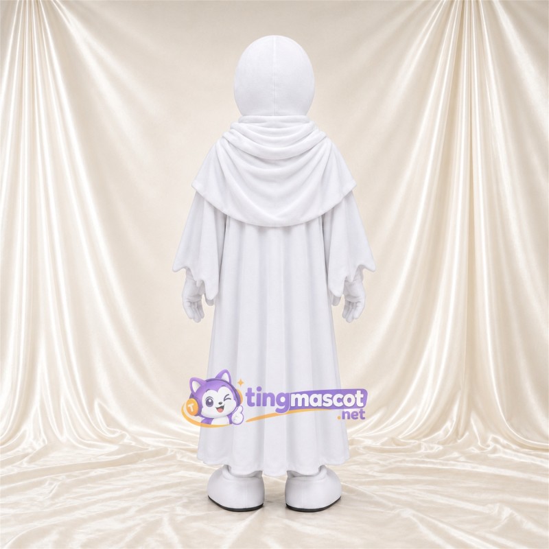 Maskottchenkostüm Geist – weiß – Robe; Umhang Maskottchenkostüm Geist – weiß – Robe; Umhang