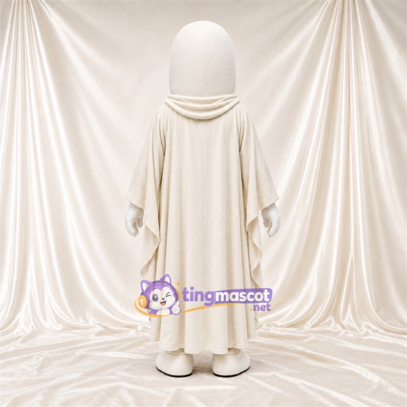 Maskottchenkostüm Geist – creme – Handschuhe (weiß); Robe Maskottchenkostüm Geist – creme – Handschuhe (weiß); Robe