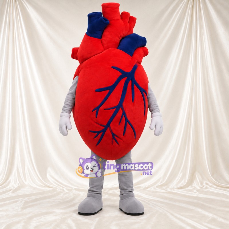 Costume de mascotte Cœur – rouge – Forme de cœur anatomique Costume de mascotte Cœur – rouge – Forme de cœur anatomique
