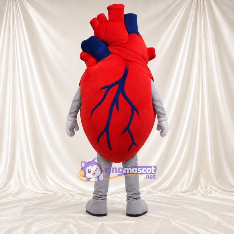 Costume de mascotte Cœur – rouge – Forme de cœur anatomique Costume de mascotte Cœur – rouge – Forme de cœur anatomique