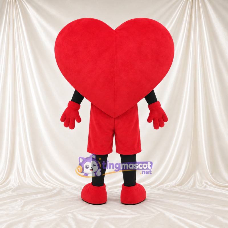 Maskottchenkostüm Herz – rot – Beine (schwarz); Shorts (rot) Maskottchenkostüm Herz – rot – Beine (schwarz); Shorts (rot)