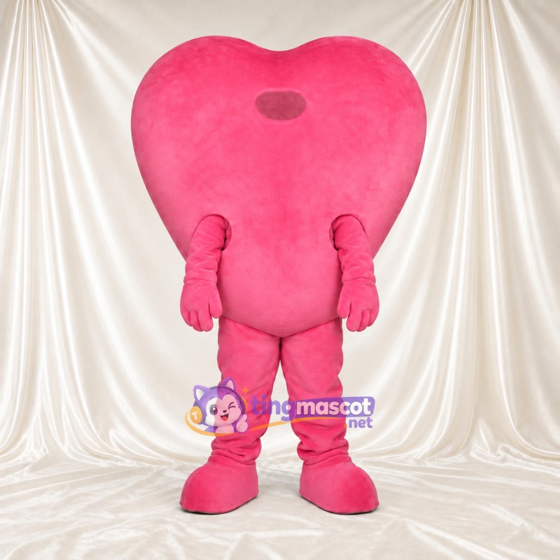 Costume de mascotte Cœur – rose – Mains (rose); Pieds (rose) Costume de mascotte Cœur – rose – Mains (rose); Pieds (rose)