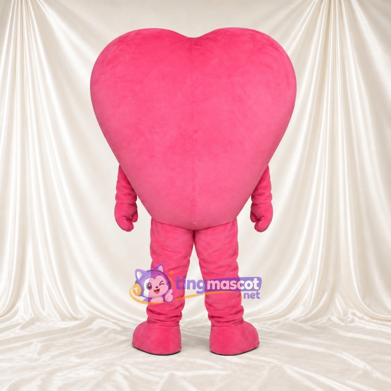 Costume de mascotte Cœur – rose – Mains (rose); Pieds (rose) Costume de mascotte Cœur – rose – Mains (rose); Pieds (rose)