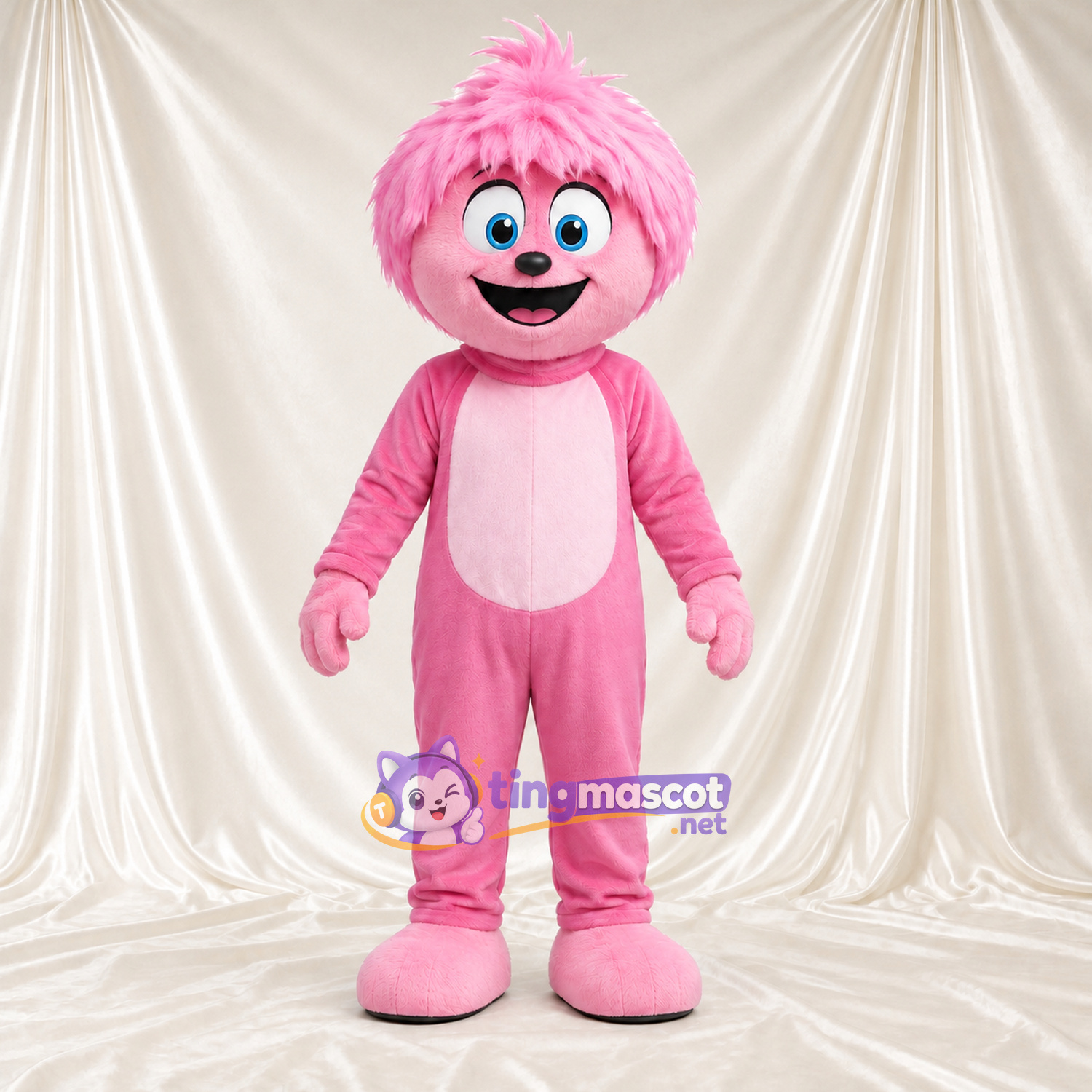 Maskottchenkostüm Monster – rosa – Haare; Bauch (hellrosa) Maskottchenkostüm Monster – rosa – Haare; Bauch (hellrosa)