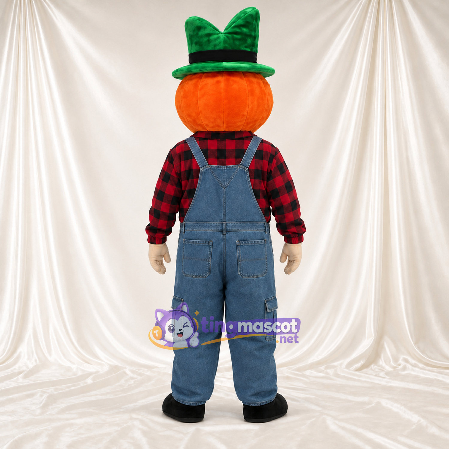 Costume de mascotte Citrouille – orange – Chemise; Salopette Costume de mascotte Citrouille – orange – Chemise; Salopette