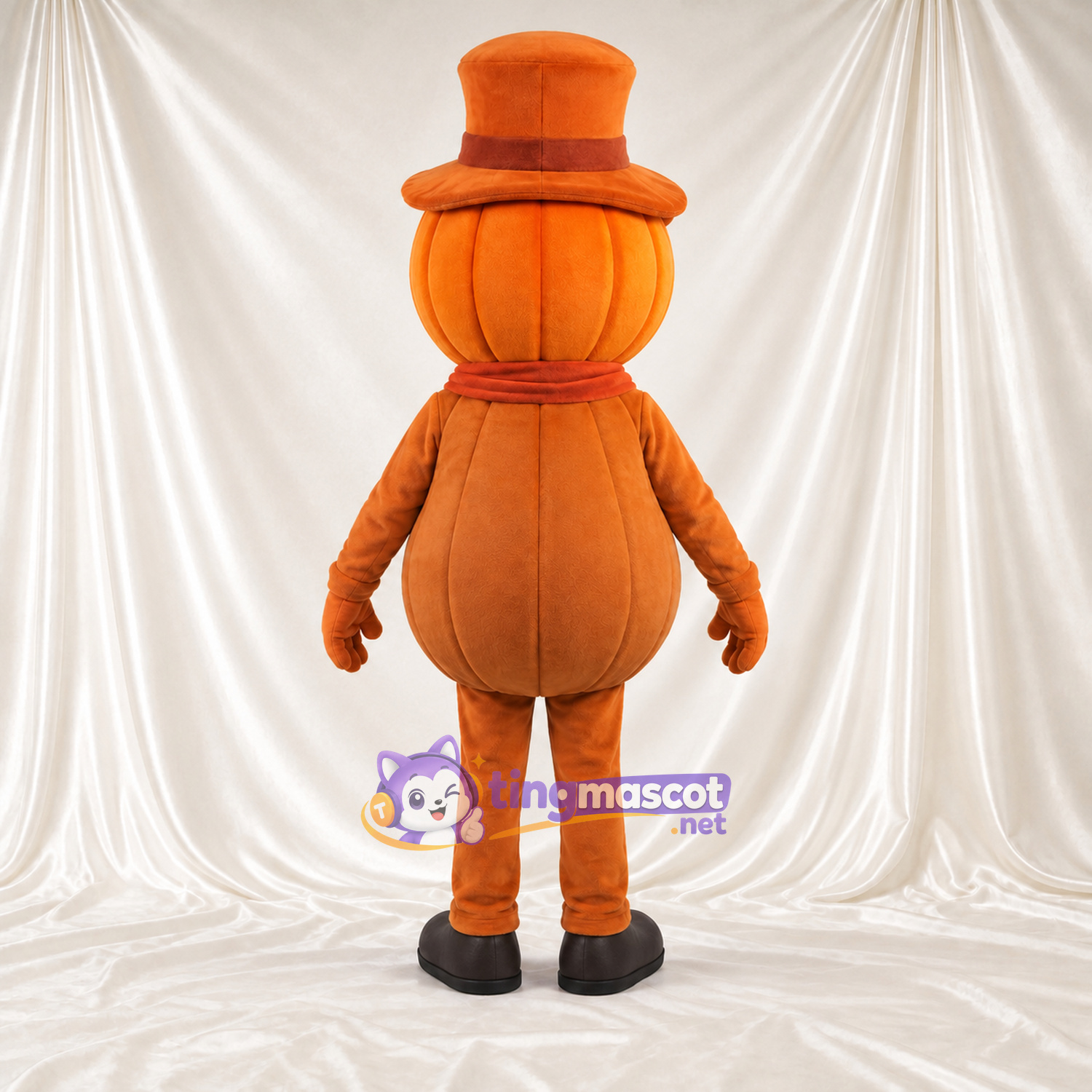 Costume de mascotte Citrouille – orange – Haut-de-forme (orange) Costume de mascotte Citrouille – orange – Haut-de-forme (orange)
