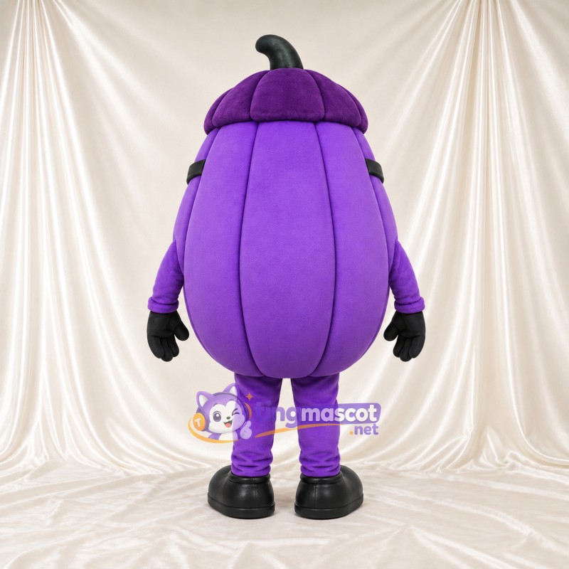 Costume de mascotte Citrouille – violet – Tige (noir); Lunettes Costume de mascotte Citrouille – violet – Tige (noir); Lunettes