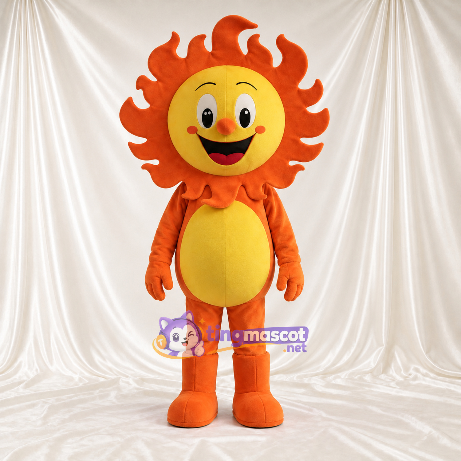 Maskottchenkostüm Sonne – orange / gelb Maskottchenkostüm Sonne – orange / gelb