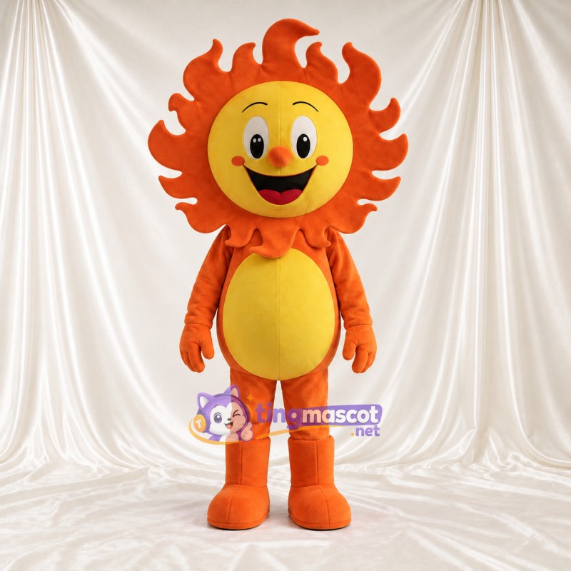 Maskottchenkostüm Sonne – orange / gelb Maskottchenkostüm Sonne – orange / gelb