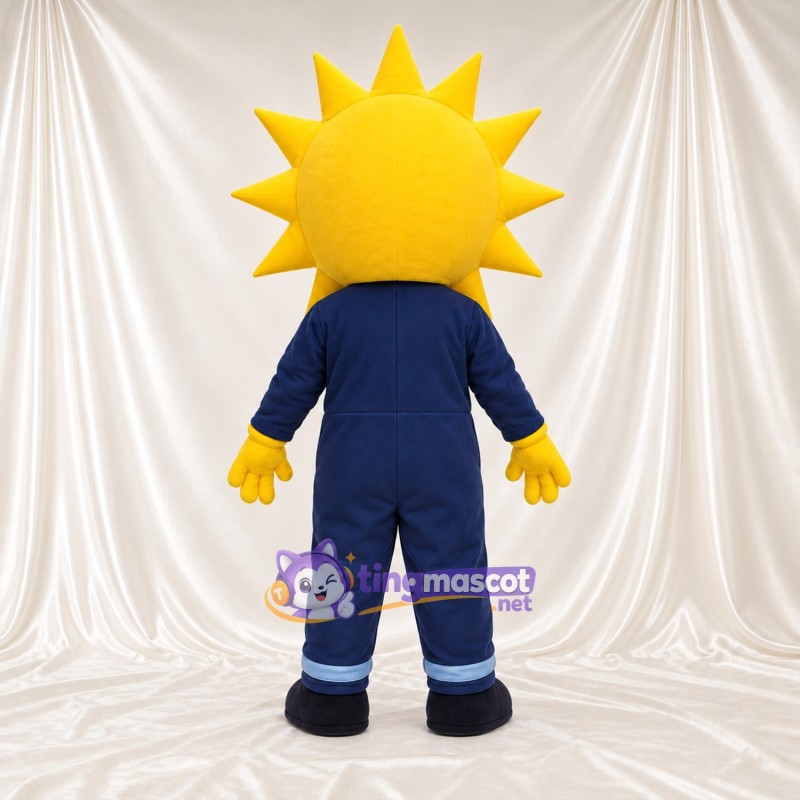 Costume de mascotte Soleil – jaune – Combinaison (bleu marine) Costume de mascotte Soleil – jaune – Combinaison (bleu marine)