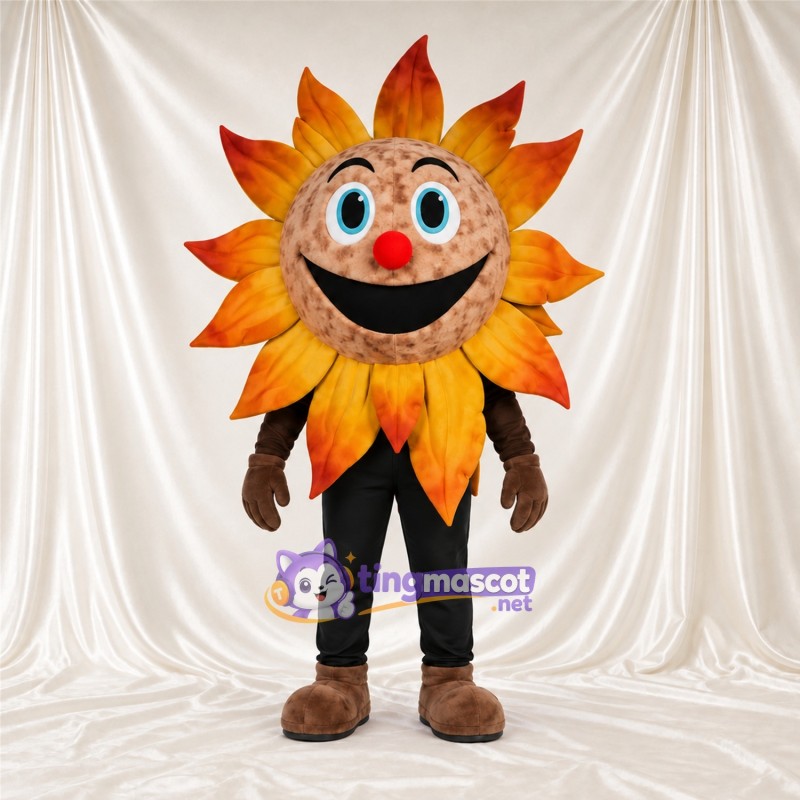 Maskottchenkostüm Sonnenblume – orange / gelb Maskottchenkostüm Sonnenblume – orange / gelb