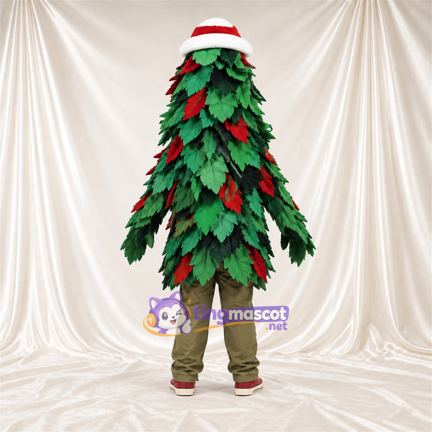 Costume de mascotte Sapin de Noël – vert – Bonnet de Noël Costume de mascotte Sapin de Noël – vert – Bonnet de Noël
