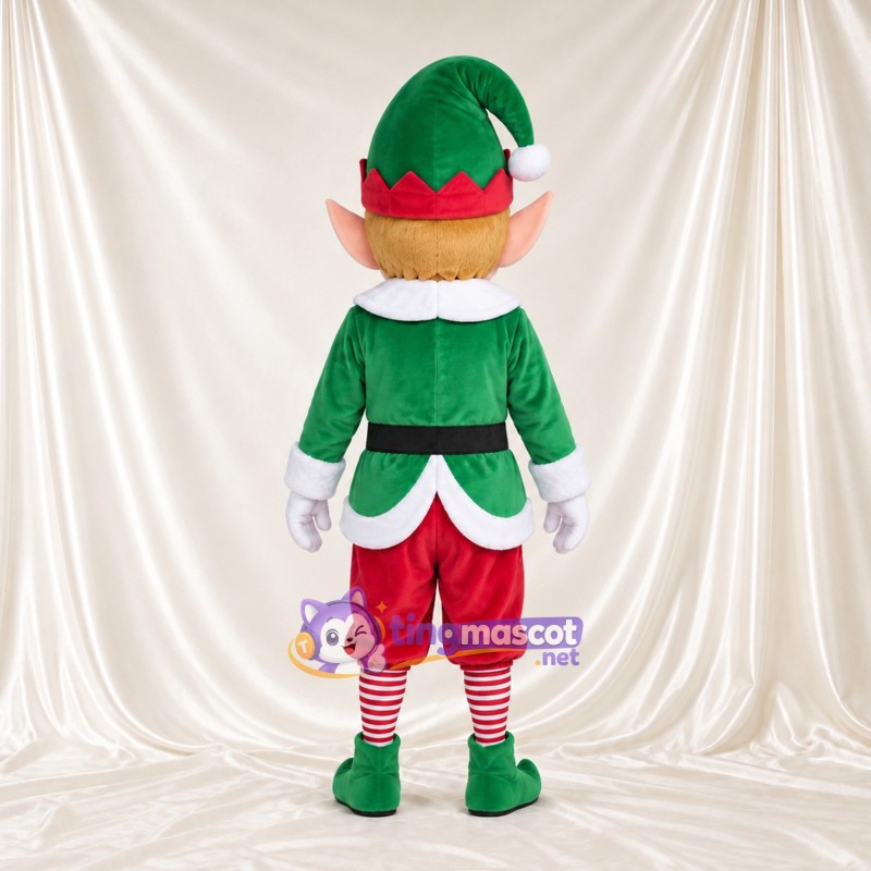 Christmas Elf Mascot Costume - Green Top and Red Pants Christmas Elf Mascot Costume - Green Top and Red Pants