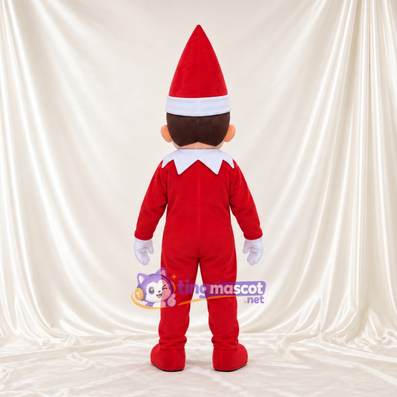 Christmas Elf Mascot Costume - Red Outfit Christmas Elf Mascot Costume - Red Outfit