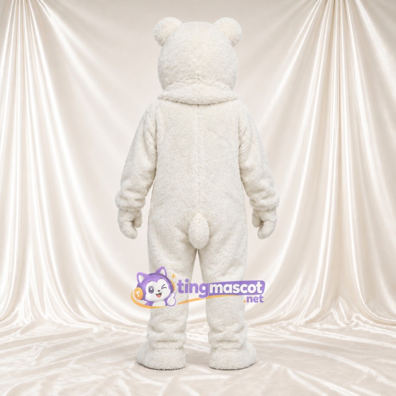 Maskottchenkostüm Eisbär – weiß – Lange Schnauze; Augenflecken Maskottchenkostüm Eisbär – weiß – Lange Schnauze; Augenflecken