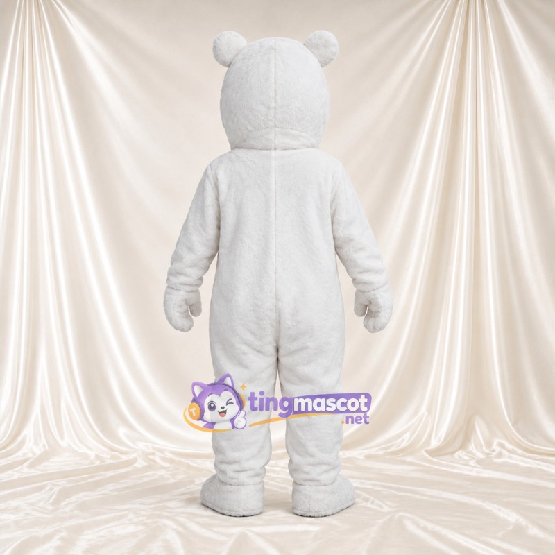 Maskottchenkostüm Eisbär – weiß – Augen (blau); Nase (schwarz) Maskottchenkostüm Eisbär – weiß – Augen (blau); Nase (schwarz)