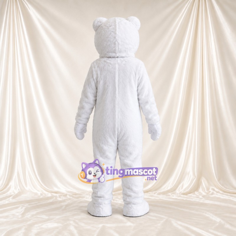 Costume de mascotte Ours polaire – blanc – Bouche fermée; Tête Costume de mascotte Ours polaire – blanc – Bouche fermée; Tête