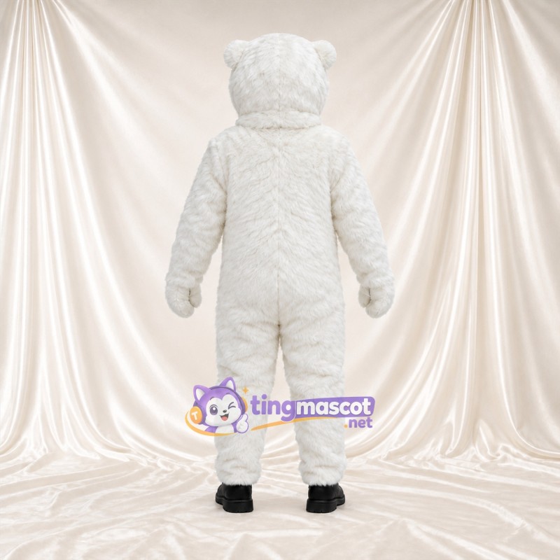Costume de mascotte Ours polaire – blanc – Chaussures (noir) Costume de mascotte Ours polaire – blanc – Chaussures (noir)