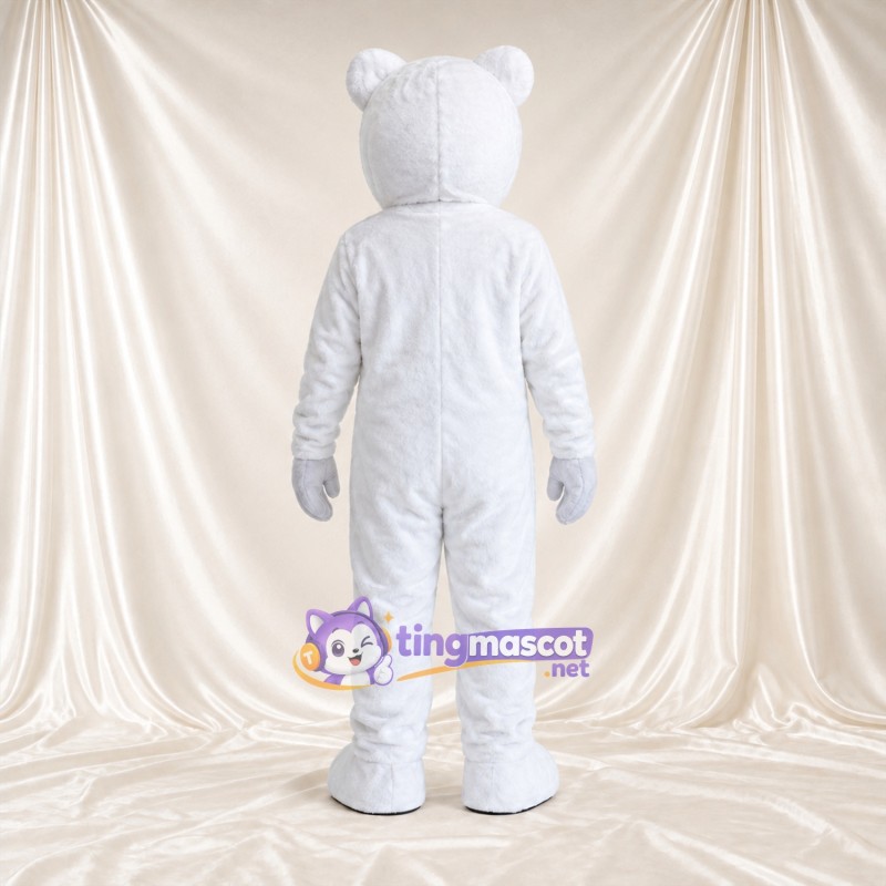 Maskottchenkostüm Eisbär – weiß – Lange Ohren; Schnauze Maskottchenkostüm Eisbär – weiß – Lange Ohren; Schnauze