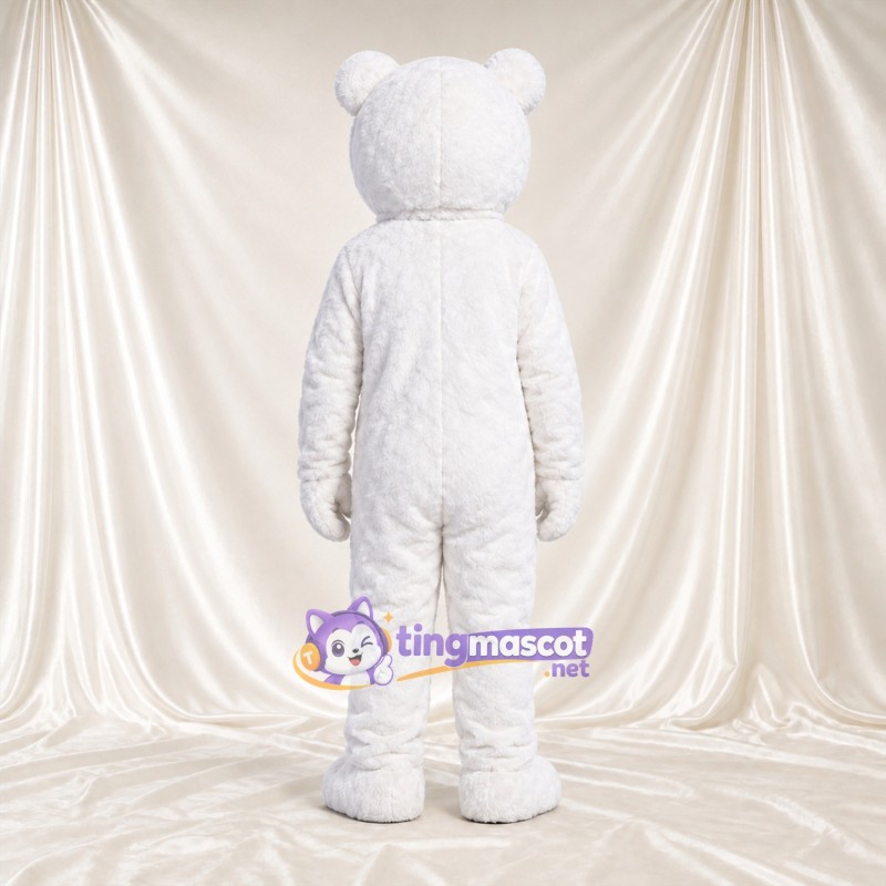 Costume de mascotte Ours polaire – blanc – Bouche fermée; Tête Costume de mascotte Ours polaire – blanc – Bouche fermée; Tête