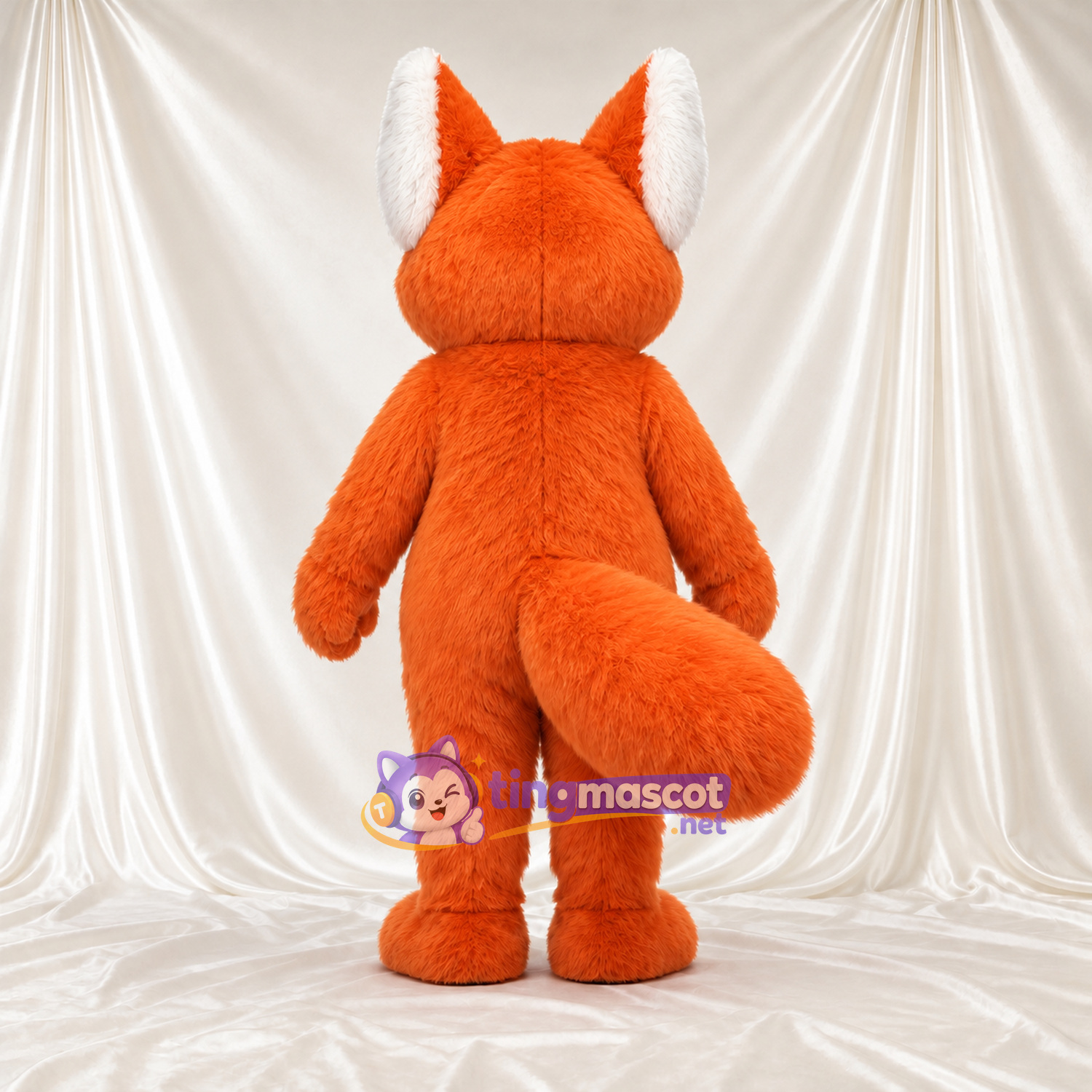 Maskottchenkostüm Fuchs – orange – Buschiger Schwanz; Schnauze (weiß) Maskottchenkostüm Fuchs – orange – Buschiger Schwanz; Schnauze (weiß)