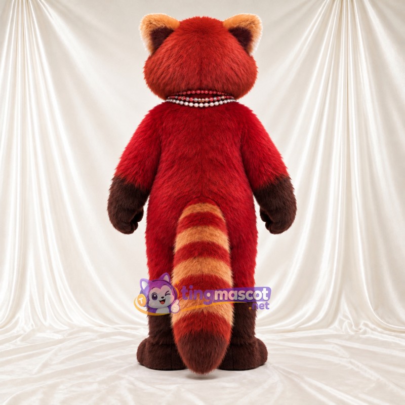 Costume de mascotte Panda roux – rouge / marron – Colliers Costume de mascotte Panda roux – rouge / marron – Colliers