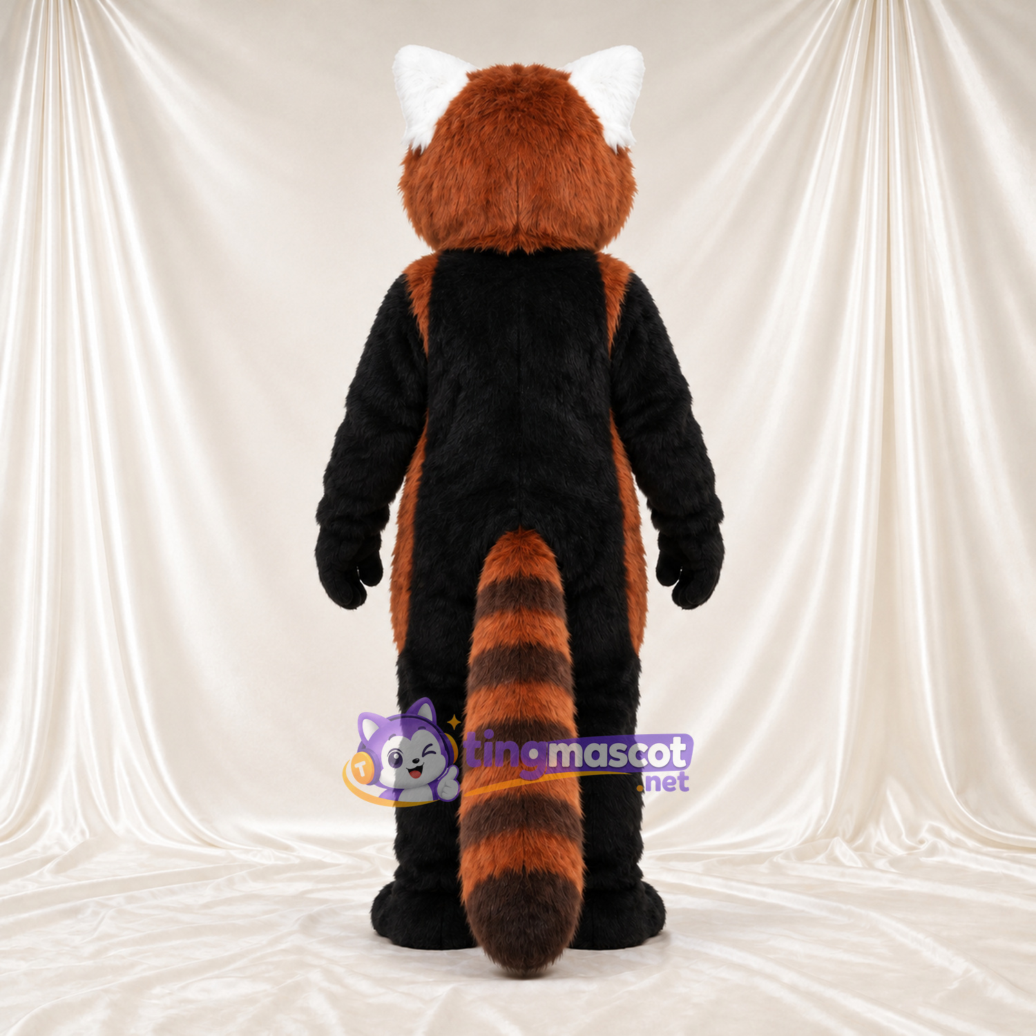 Brown and Black Red Panda Mascot Costume - Black Belly and White Head Brown and Black Red Panda Mascot Costume - Black Belly and White Head