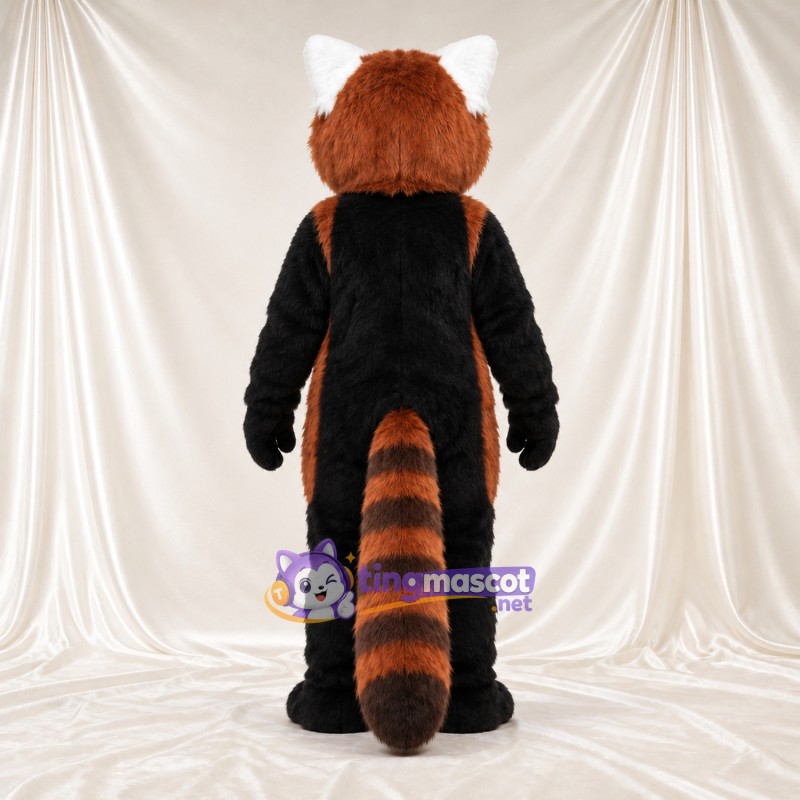 Brown and Black Red Panda Mascot Costume - Black Belly and White Head Brown and Black Red Panda Mascot Costume - Black Belly and White Head