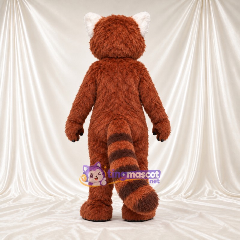 Brown and Black Red Panda Mascot Costume - Black Belly and Bushy Tail Brown and Black Red Panda Mascot Costume - Black Belly and Bushy Tail
