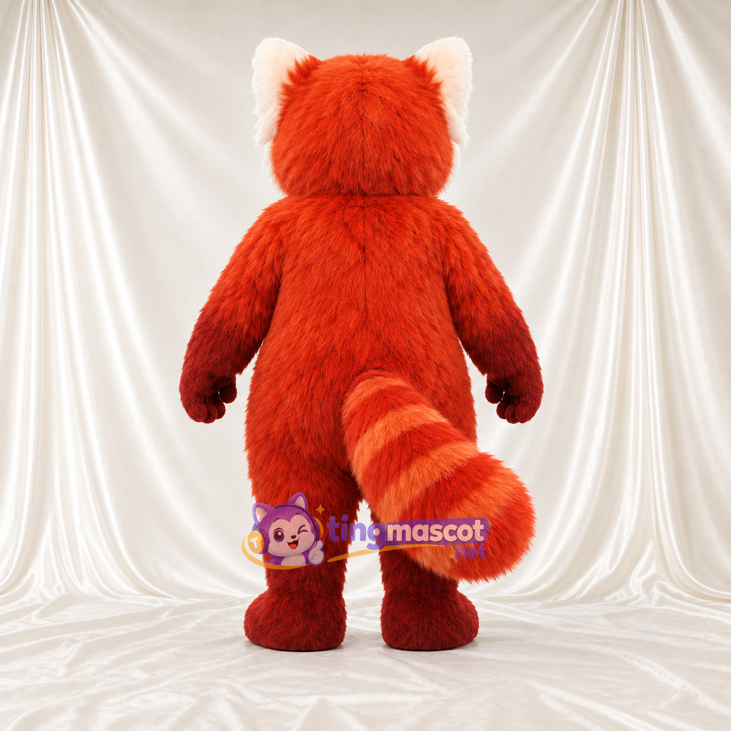 Maskottchenkostüm Roter Panda – rot – Buschiger Schwanz; Zottelfell Maskottchenkostüm Roter Panda – rot – Buschiger Schwanz; Zottelfell