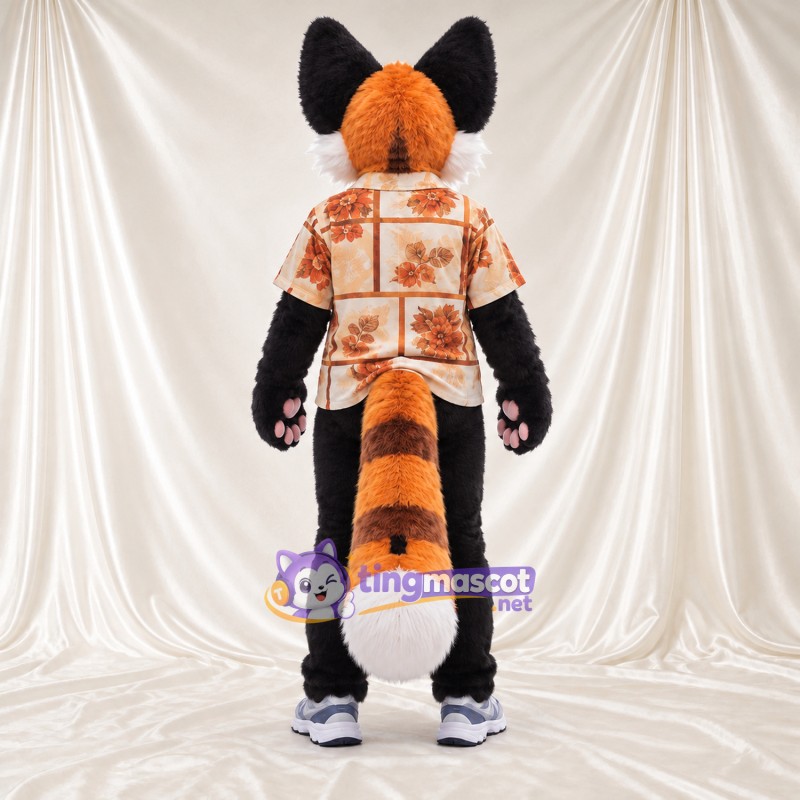 Maskottchenkostüm Fuchs – orange / schwarz – Hemd Maskottchenkostüm Fuchs – orange / schwarz – Hemd