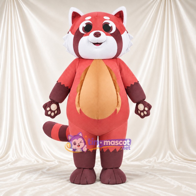 Maskottchenkostüm Roter Panda – rosa / braun Maskottchenkostüm Roter Panda – rosa / braun