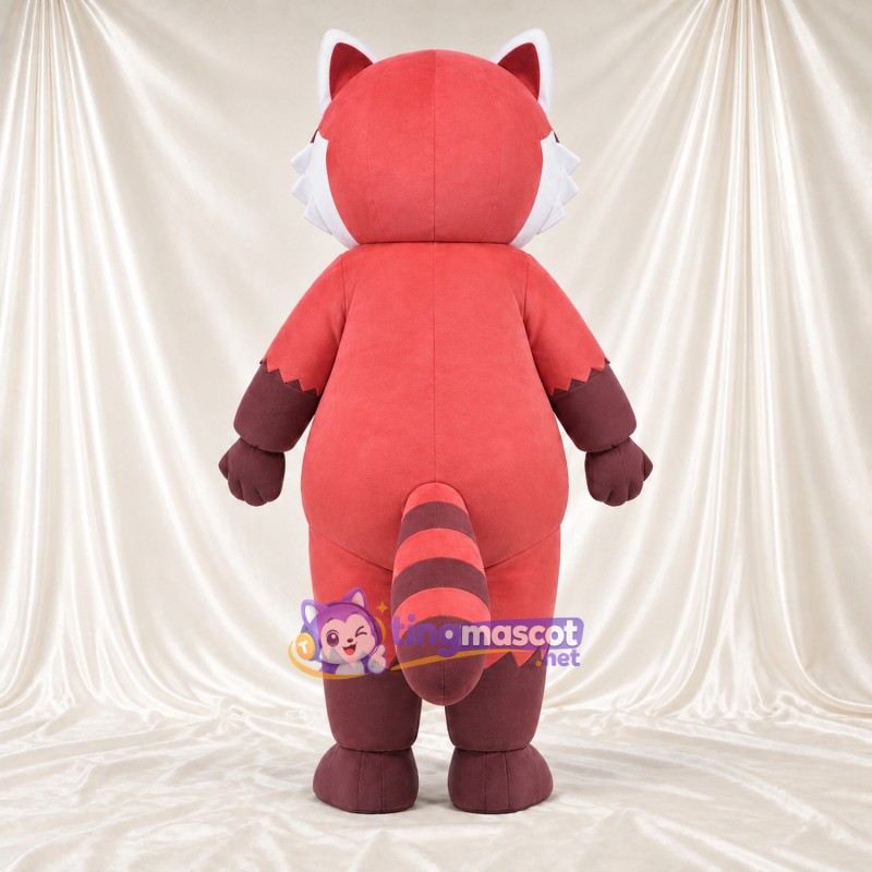 Maskottchenkostüm Roter Panda – rosa / braun Maskottchenkostüm Roter Panda – rosa / braun