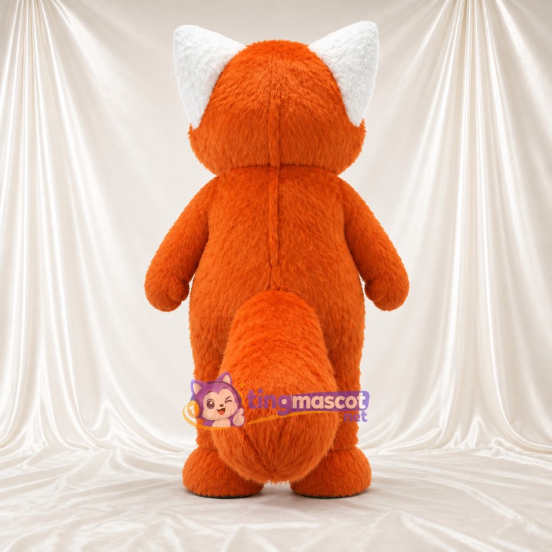 Maskottchenkostüm Roter Panda – orange – Buschiger Schwanz; Wangen (weiß) Maskottchenkostüm Roter Panda – orange – Buschiger Schwanz; Wangen (weiß)