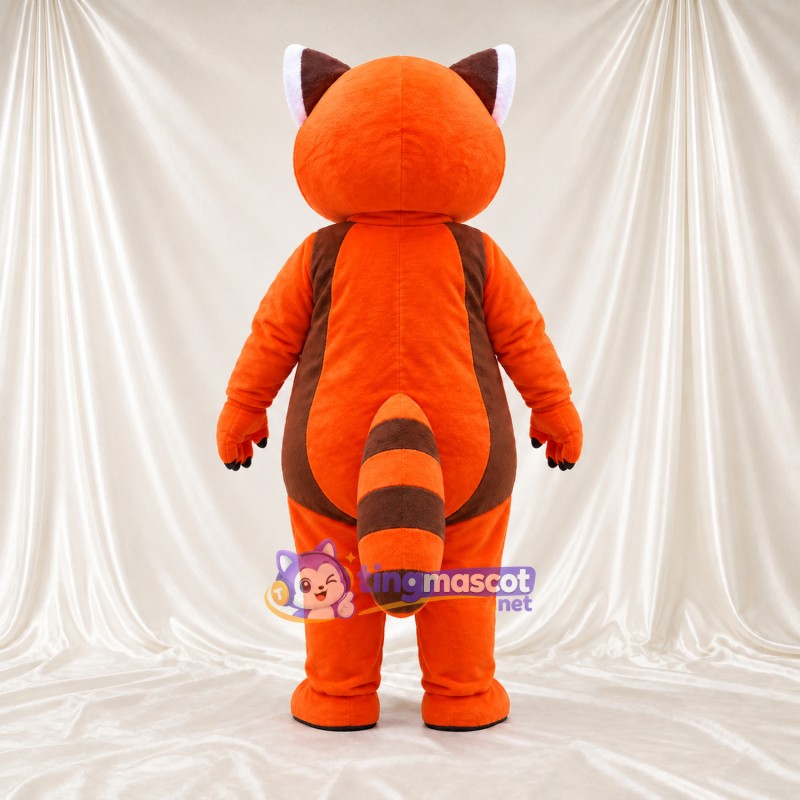 Maskottchenkostüm Roter Panda – orange / braun – Bauch (weiß); Gestreifter Schwanz (weiß) Maskottchenkostüm Roter Panda – orange / braun – Bauch (weiß); Gestreifter Schwanz (weiß)