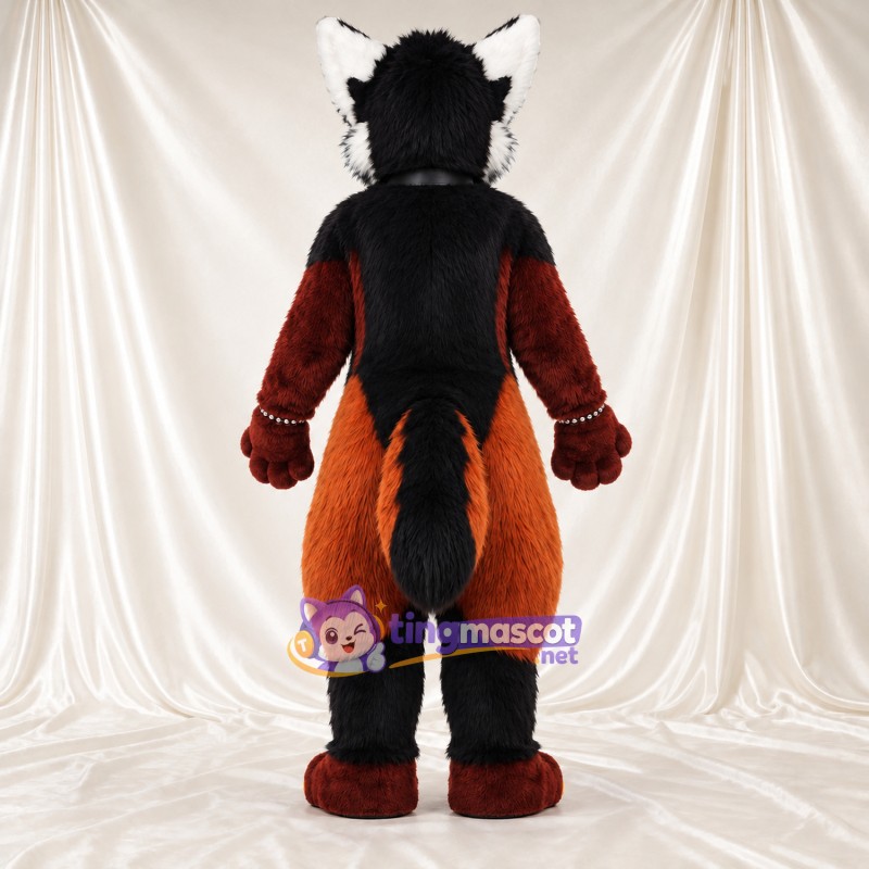 Black and Orange Cat Mascot Costume - Heart Chest Patch and Bell Collar Black and Orange Cat Mascot Costume - Heart Chest Patch and Bell Collar