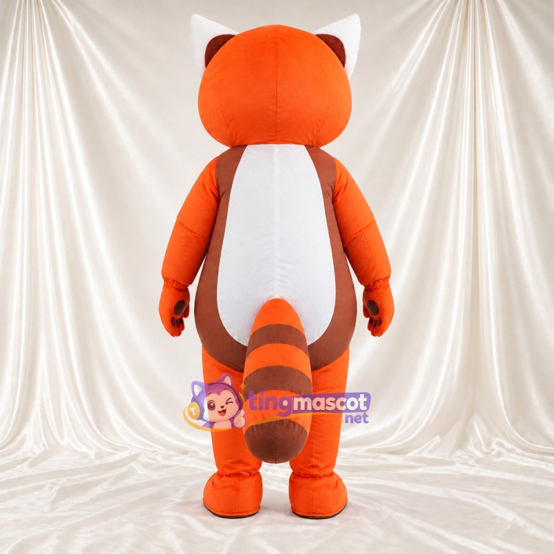 Maskottchenkostüm Roter Panda – orange / braun – Bauch (weiß); Gestreifter Schwanz (weiß) Maskottchenkostüm Roter Panda – orange / braun – Bauch (weiß); Gestreifter Schwanz (weiß)